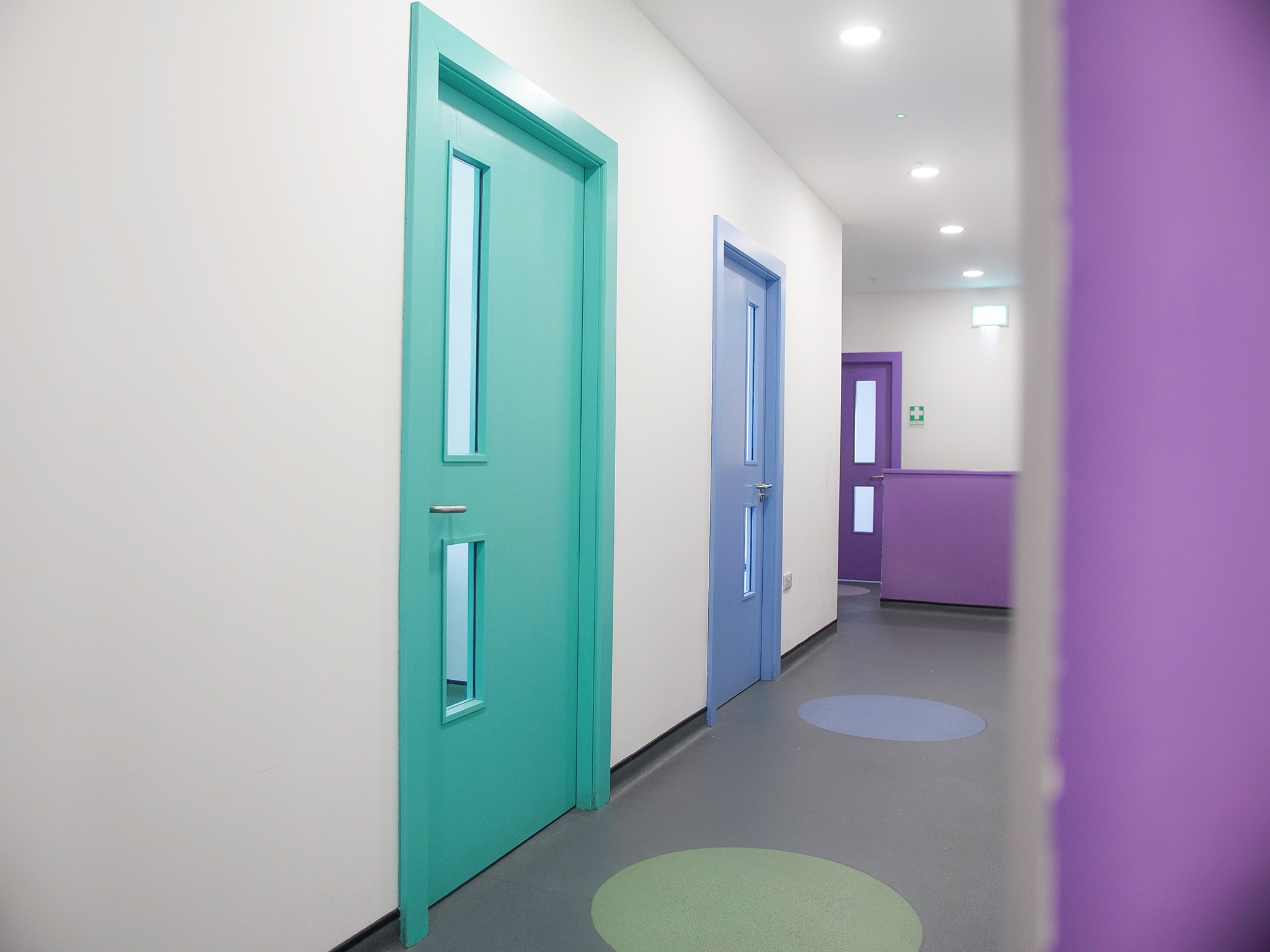 Double doors inside the clinic