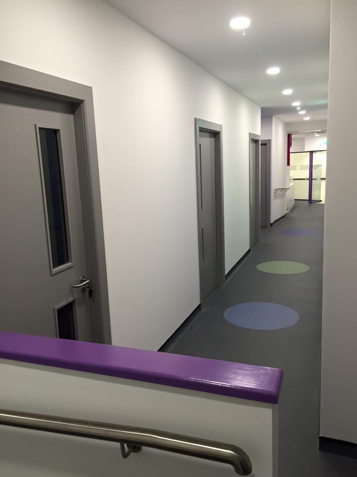 Clinic hallway and doorway
